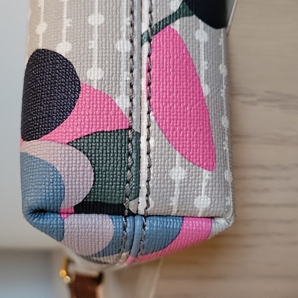 Fossil Floral Pink Blue & Gray Crossbody Bag - Picture 9 of 10